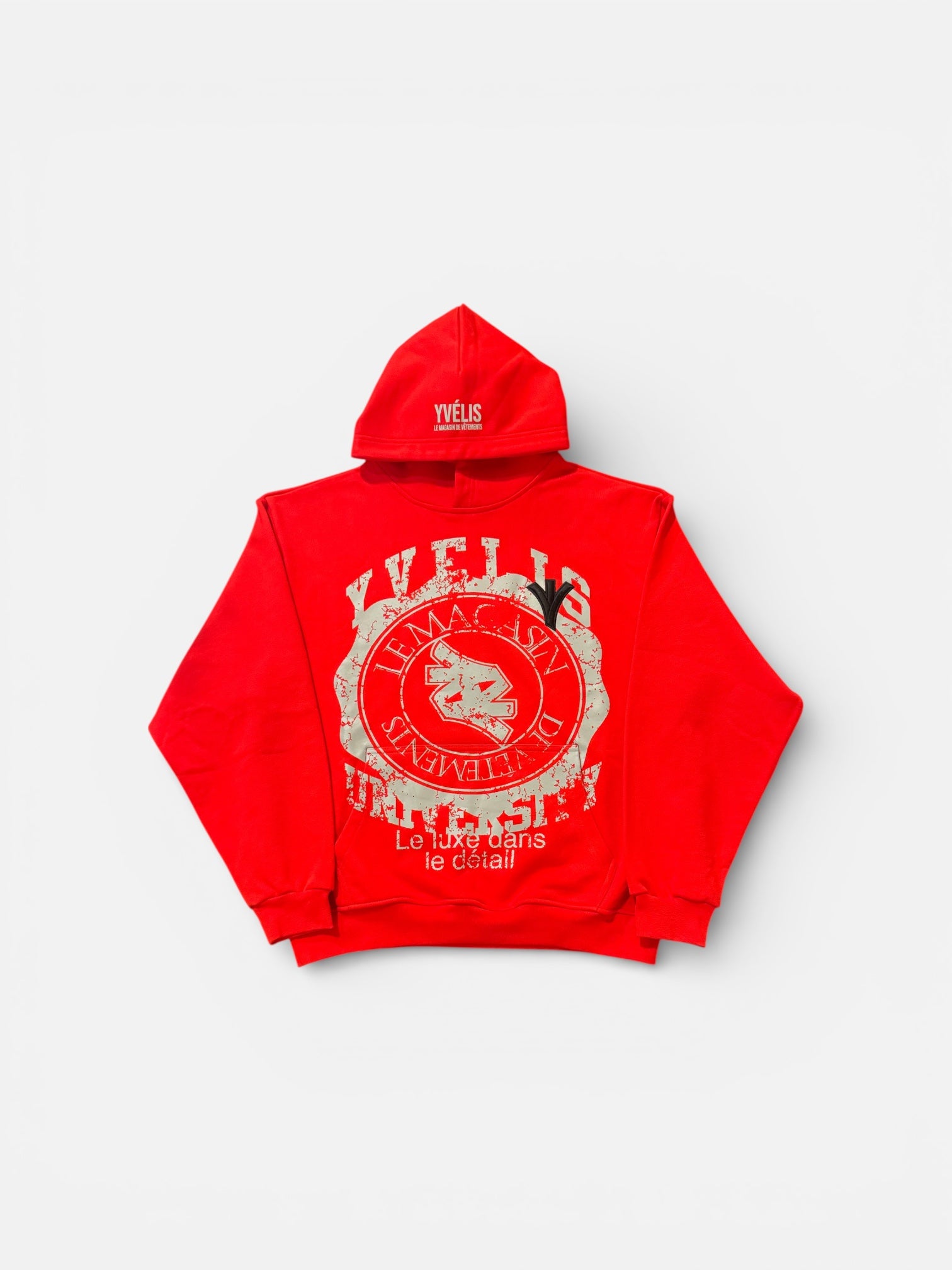 YVÉLIS Essential Heavyweight Hoodie - RED